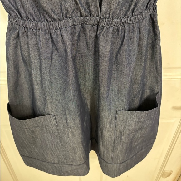 Final‎ Touch Vintage Jean Dress. V Neck Crossover Never Worn Sz L - Picture 5 of 9
